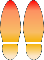 2 carbon footprints (low)