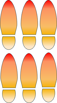 6 footprints = room for improvement