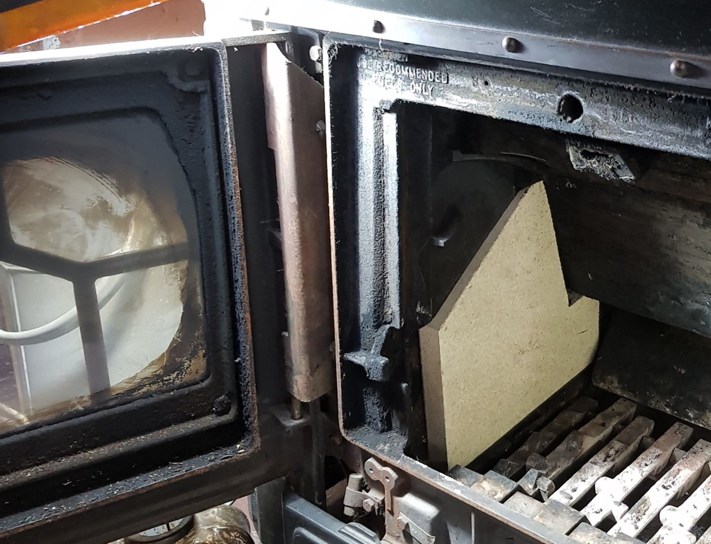 One new firebrick in logburner cut to size on site One new firebrick in logburner cut to size on site