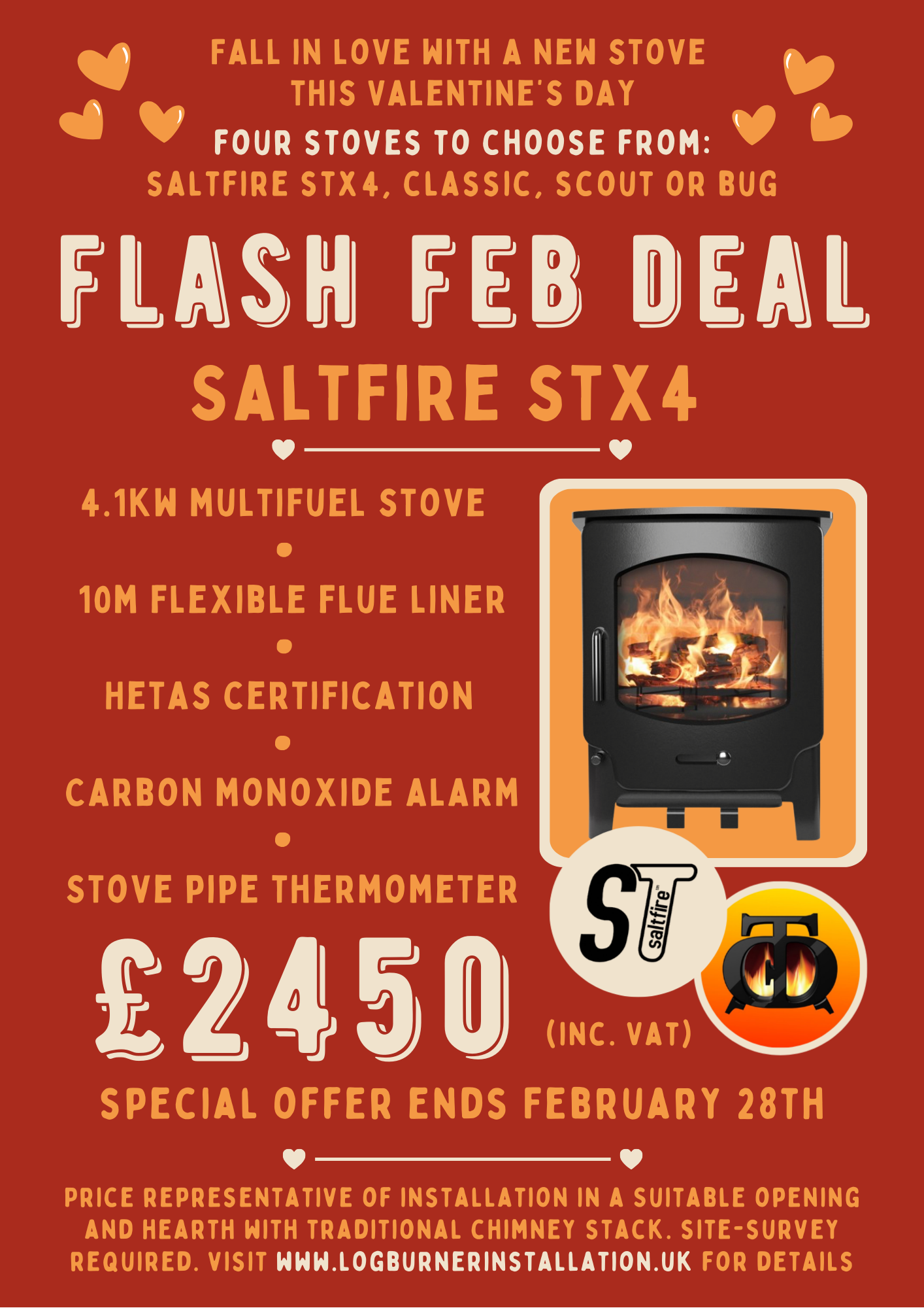 February Special Offer On Logburner Installation