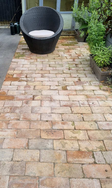 Brick paths laid Brick paths laid